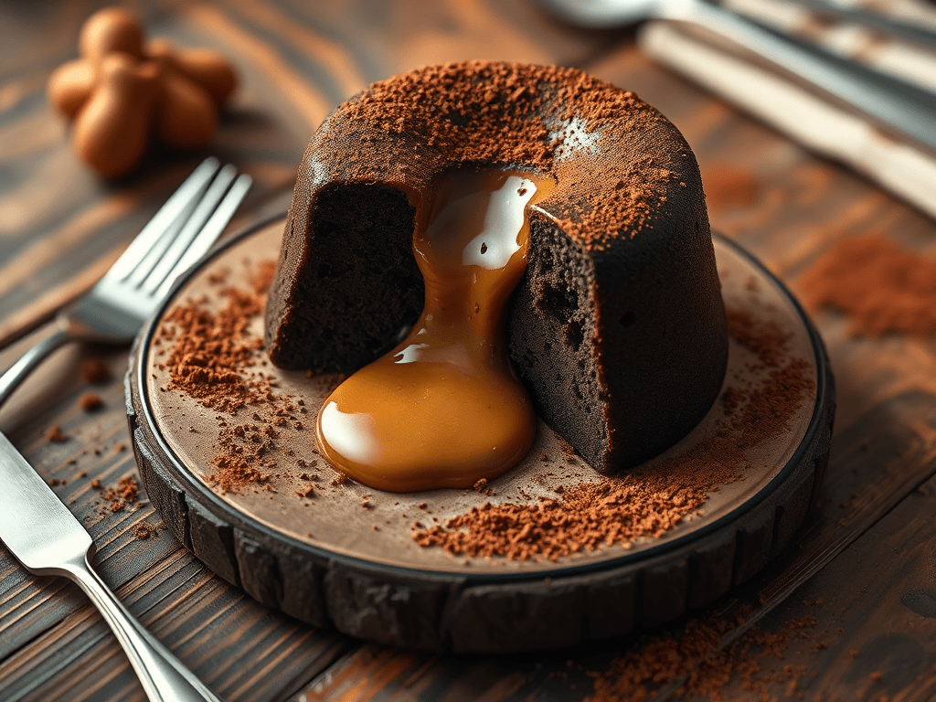 Molten Hearts: Peanut Butter Chocolate Lava&nbsp;Cake