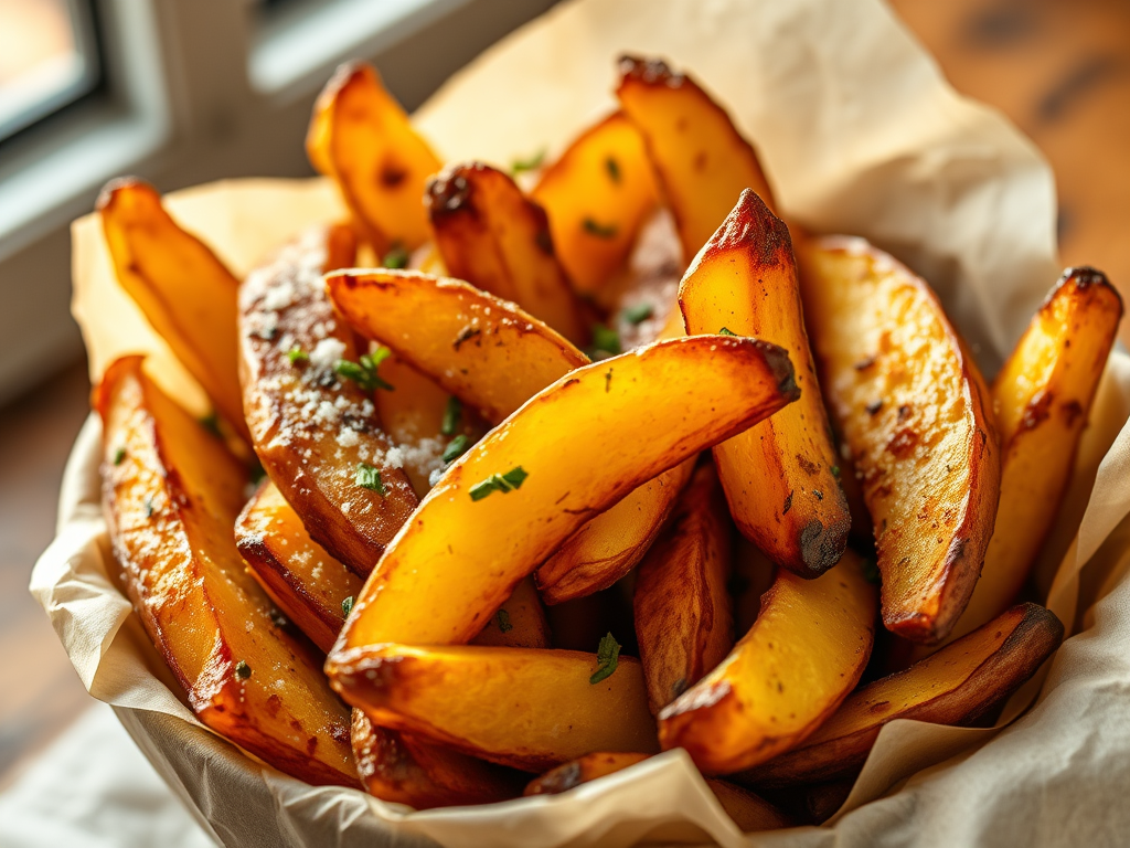 Crisp & Golden: Homemade Potato Wedges with Herb&nbsp;Salt